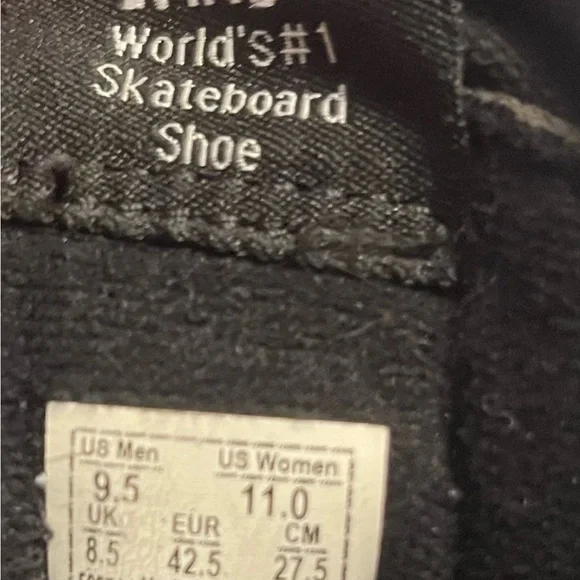 Vans Triple Black High-Top Sneakers M9.5 W11 - Picture 5 of 5